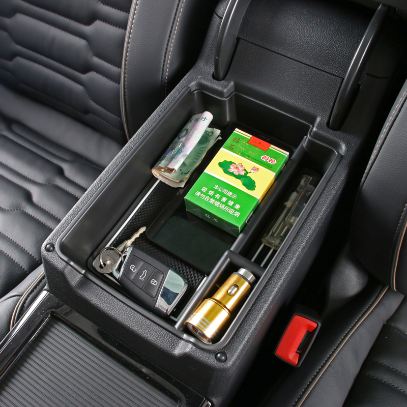 22款帕萨特中央扶手箱储物盒2019款内饰置物盒托盘防滑改装饰专用