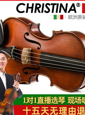 克莉丝蒂娜小提琴意大利原装进口小提琴专业演奏级手工琴EU4000D