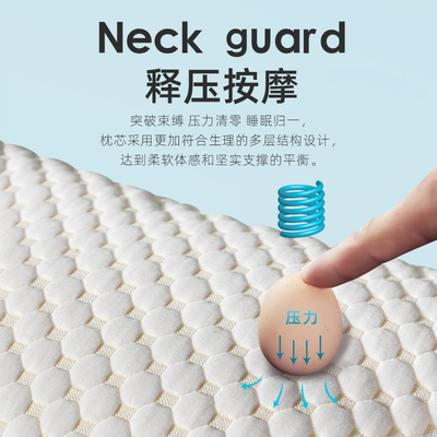 枕头枕芯护颈椎助睡眠一对装家用宿舍不塌陷超柔软双人单低整头男
