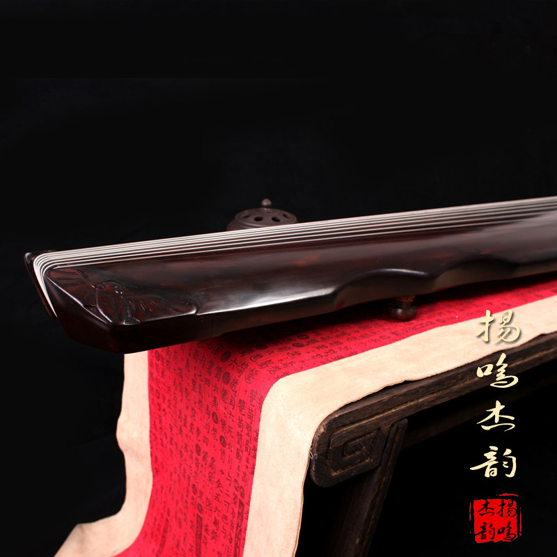【扬鸣古琴】老匠人纯手工制作百纳伏羲古琴纯生漆 送古琴桌凳