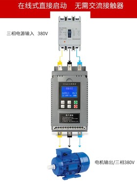 深圳台达旁路在线电机软启动器柜15/v30/45/75/160/200/320/400KW