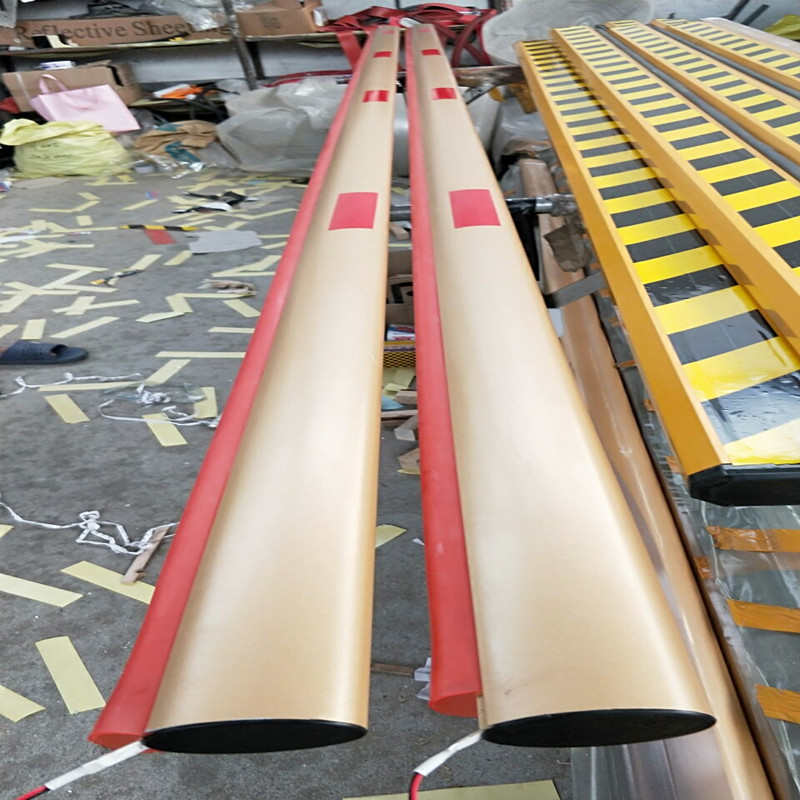 自动防7538铝材智能带杆闸小区砸椭圆停车场升降道胶条金色杆门卫