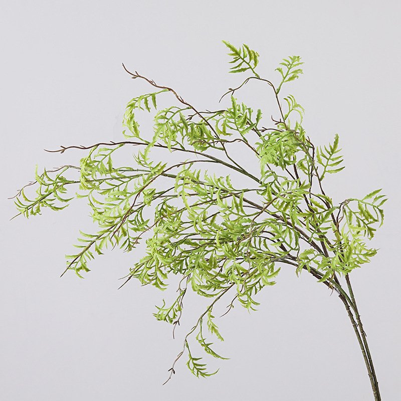 仿真海金沙蕨草软胶手感线条植物墙假草花材插花蕨类枝干柳枝叶片