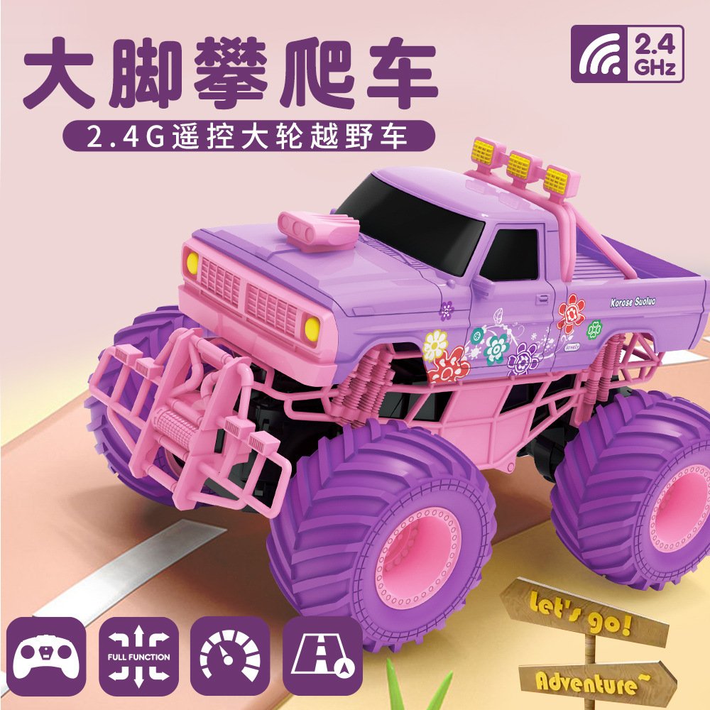 JJRC攀爬遥控车2.4G大轮越野车抗撞特技旋转儿童玩具女孩节日礼物