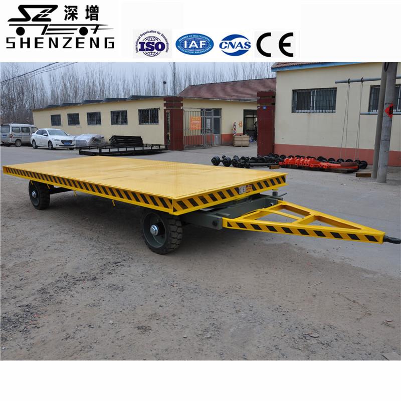 10吨平板拖车厂内中专运输平板车平板挂车拖挂车叉车牵引板车
