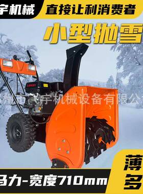 多功能扫雪机小型道路除雪710mm抛雪机小区物业手推式扫雪滚刷