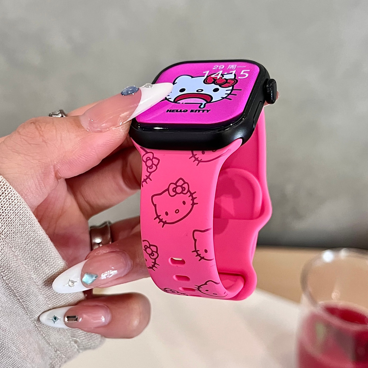 HolleKitty适用苹果手表表带iwatchS11/10/9硅胶Apple/2ultra/SE