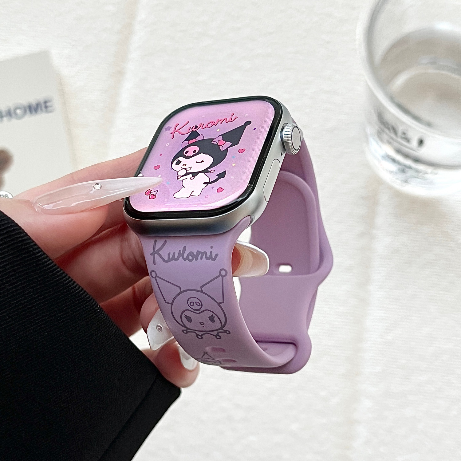 甜酷库洛米适用苹果手表表带iwatchS11/10/9硅胶Apple紫2ultra/SE