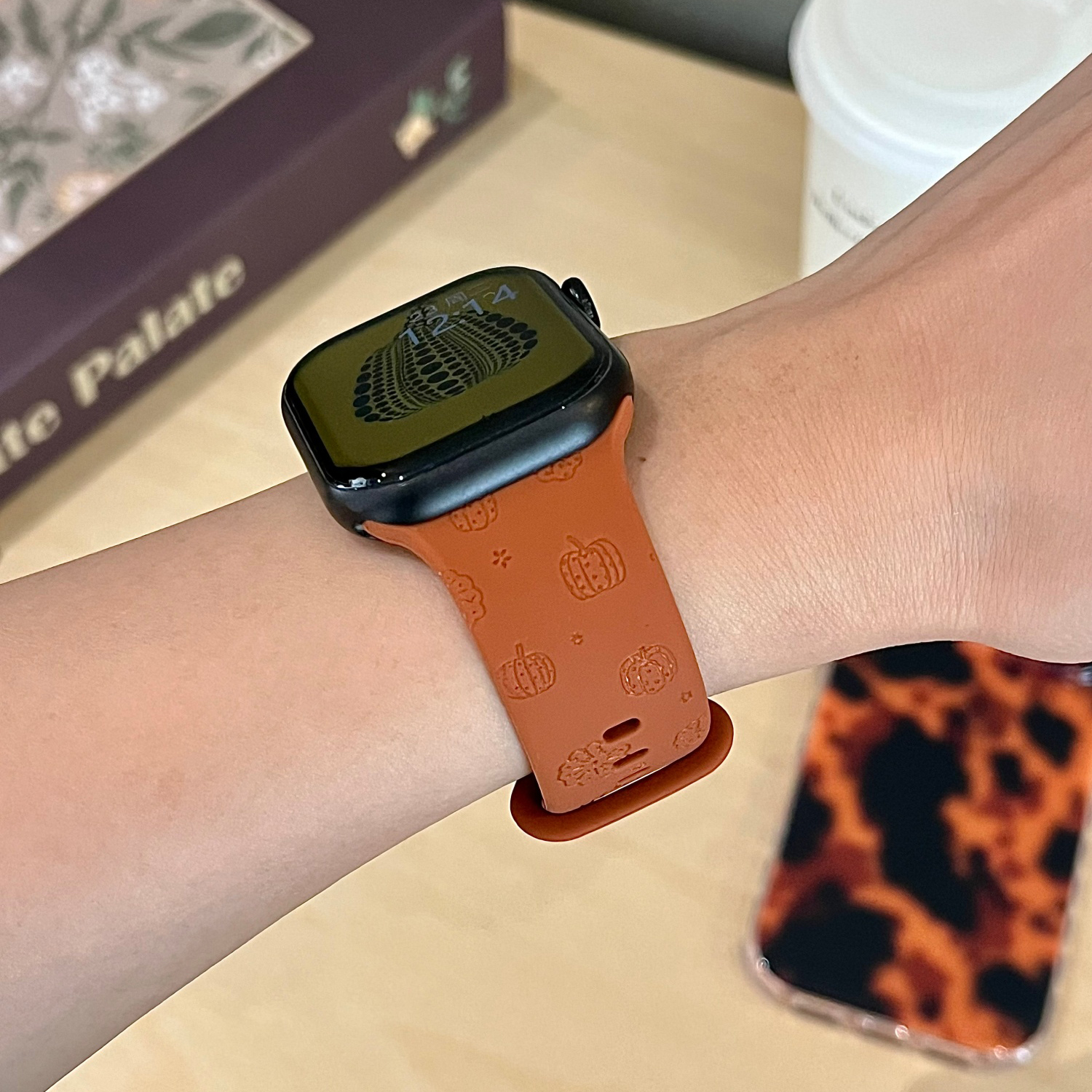 草本弥生适用苹果手表表带iwatchS11/10/9硅胶Apple/2ultra南瓜SE