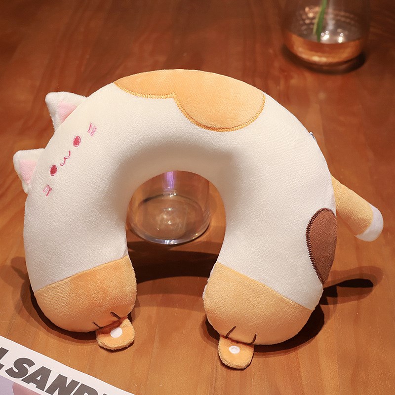 记忆棉u型枕头护j颈枕卡通飞机旅行头枕颈部靠枕车用学生颈椎枕头