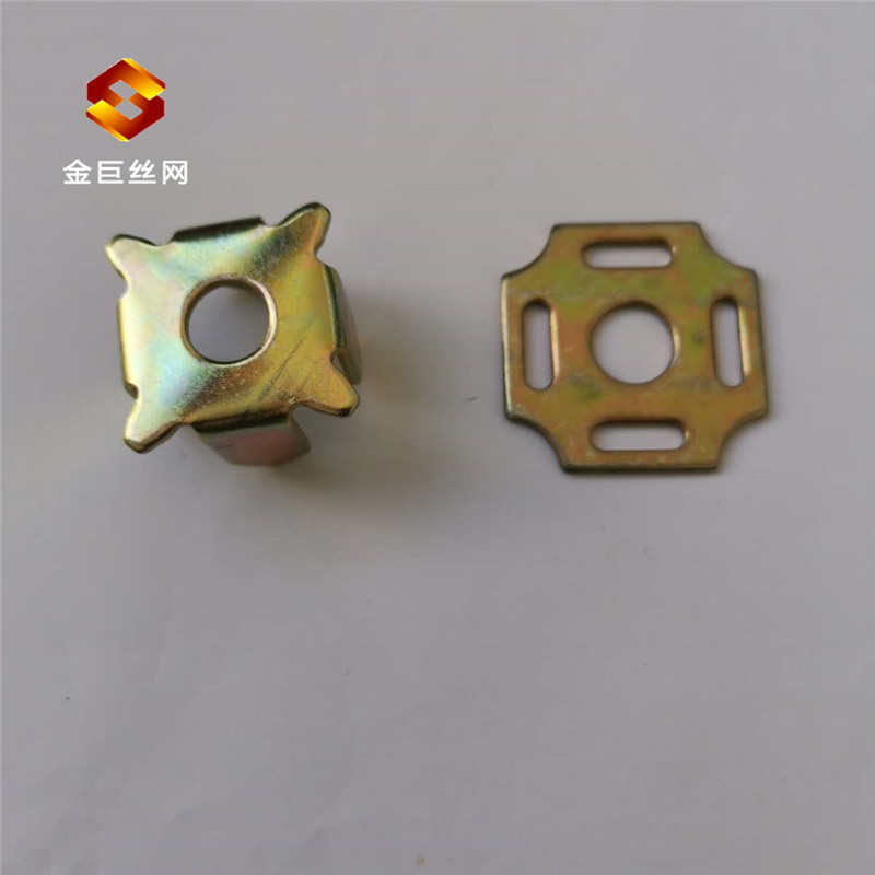金属十字固定卡扣主动防护钢丝绳网用十字扣钢丝T绳交叉固定用卡