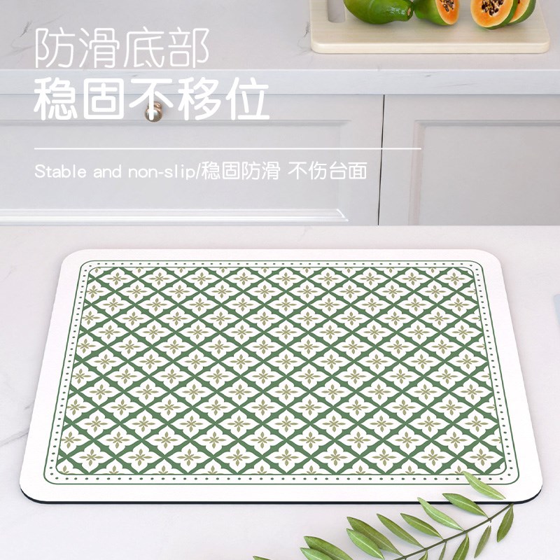 厨房沥水垫皮革吸水垫吧台台面桌垫杯垫免洗手台垫子厨具隔热垫