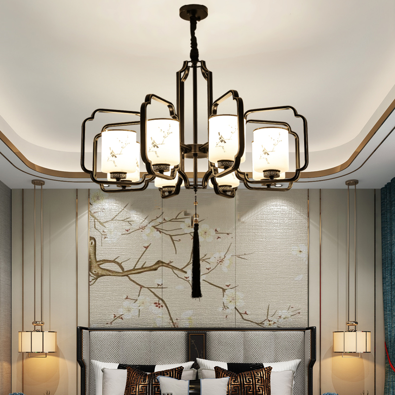 新中式吊灯客厅灯中国风复古书房卧室餐桌酒店大厅茶楼餐厅灯具