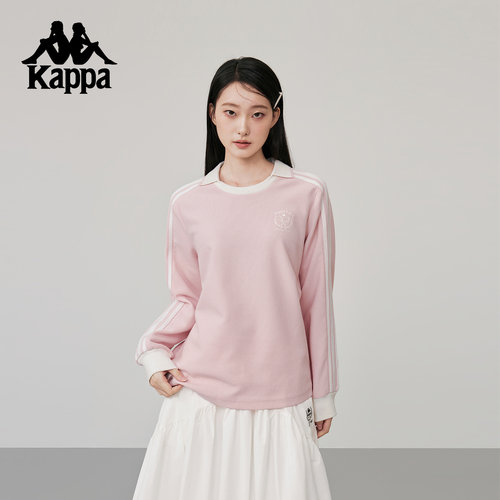 Kappa卡帕华夫格假两件翻领卫衣
