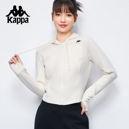 Kappa卡帕新款短款修身针织外套