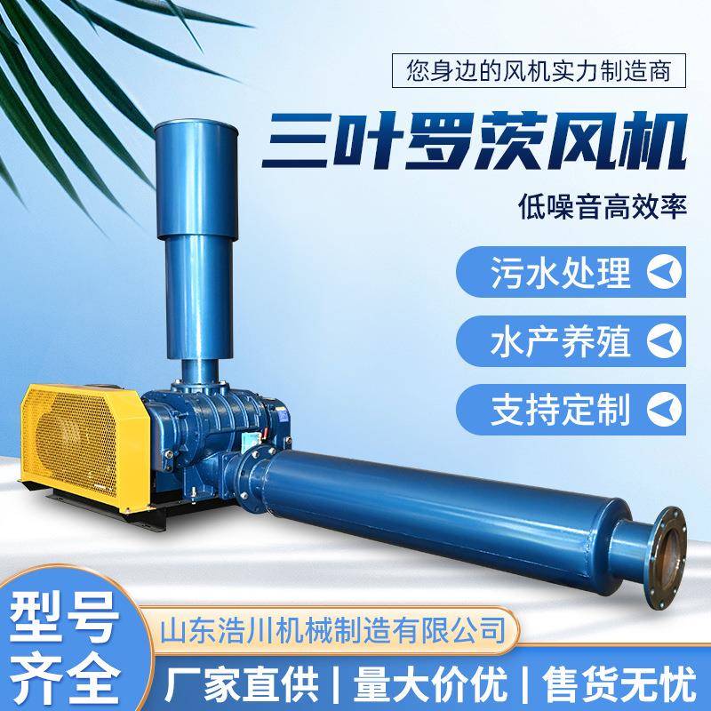 厂家供应三叶罗茨鼓风机鱼塘养殖水产曝气输送三叶罗茨鼓风机