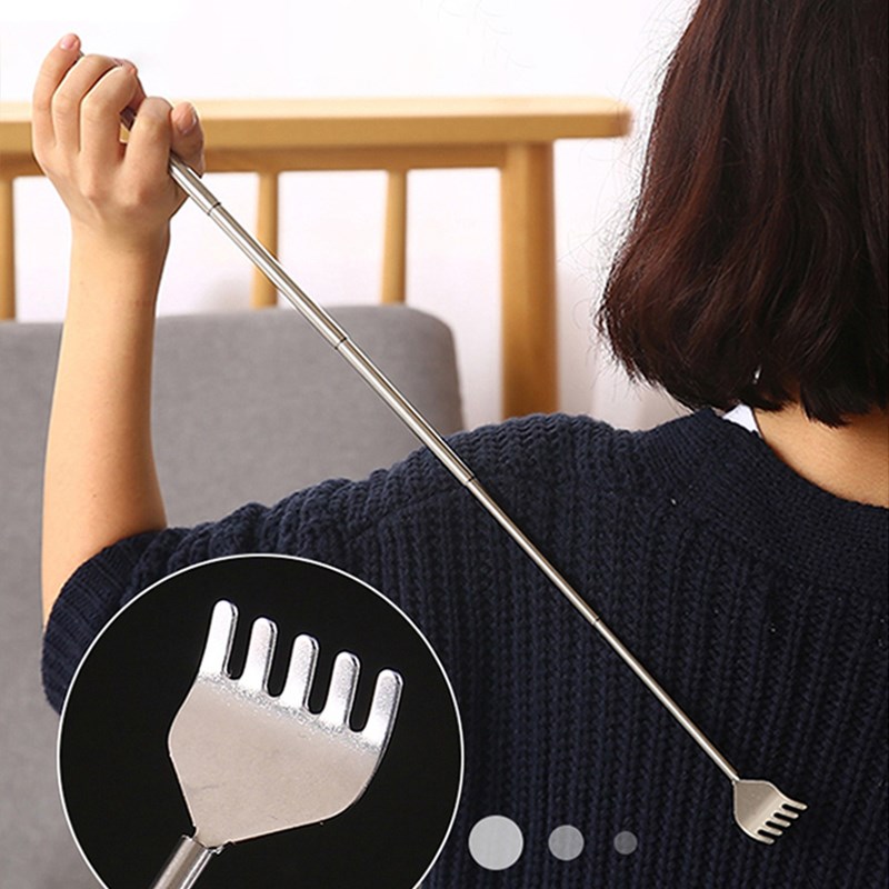 不求人痒痒挠抓痒抓背神器多功能伸缩不锈钢背部日式挠痒耙子