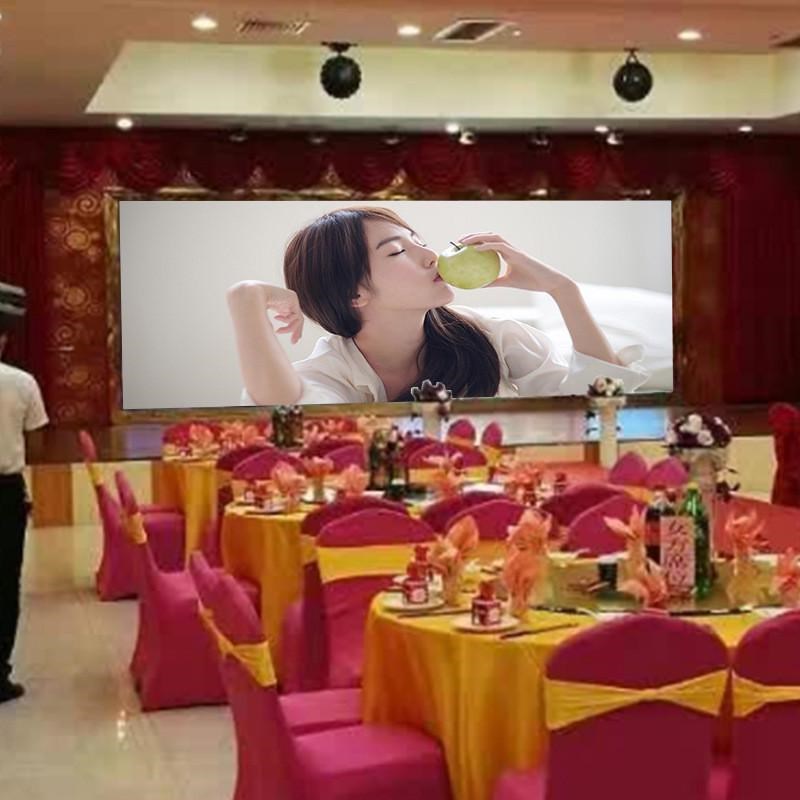 室内全彩屏led显示屏酒楼酒店A宴会厅餐厅前台宣传广告电子大屏幕