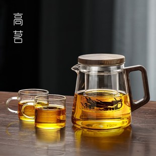 玻璃泡l茶壶家用高级感茶水分离泡茶器耐高温水壶茶具套 2024新款