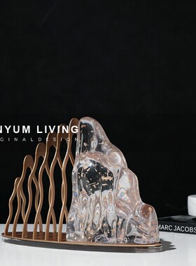 现代创意酒柜装饰品金q属工艺品摆件轻奢客厅桌面摆设家居好物软