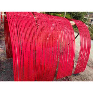 竹条竹编红色竹篾竹片竹排婚庆布置展厅吊顶装饰花艺竹艺造景创意