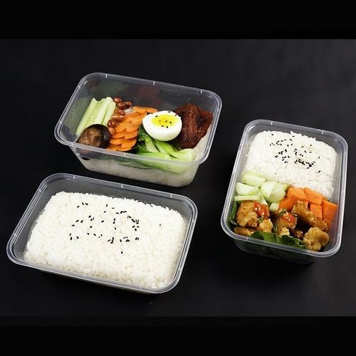 长方形650ml1000ml方盒一次性餐盒快餐外卖打包塑料透明黑色饭盒