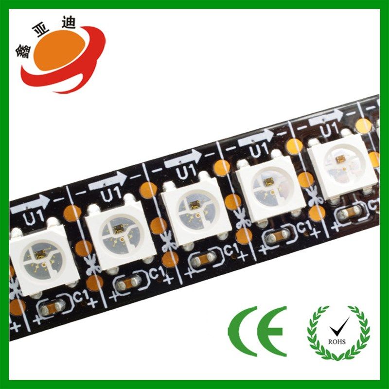 WS2812B全彩幻彩灯带144灯5050RGB贴片内置IC可编程5V灯带套管