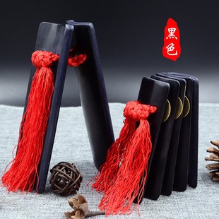 快板铜钱演奏 成人 儿童 幼儿快板 原色 红色 黑色 楠竹老竹响板