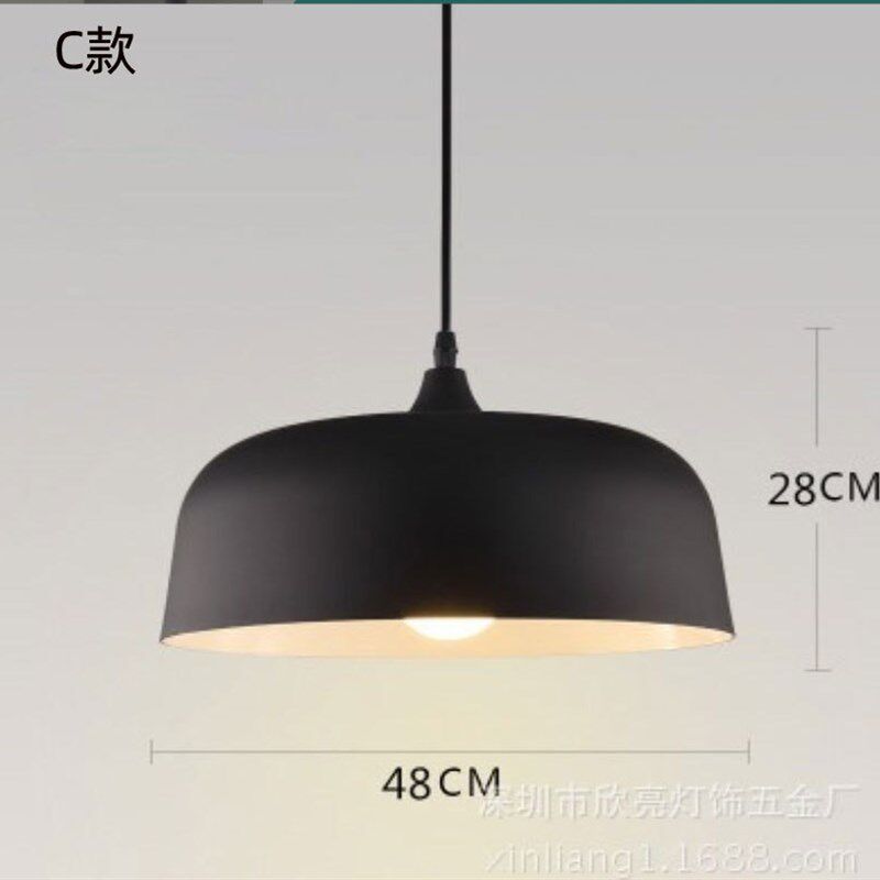 定制大吊灯半圆餐厅灯教室食堂商用工业风灯罩工程灯单头简约吊灯