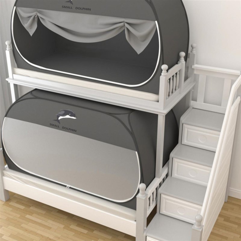 蚊帐床帘一体式遮光蒙古包免安装学生宿舍用上下铺室内帐篷子母床