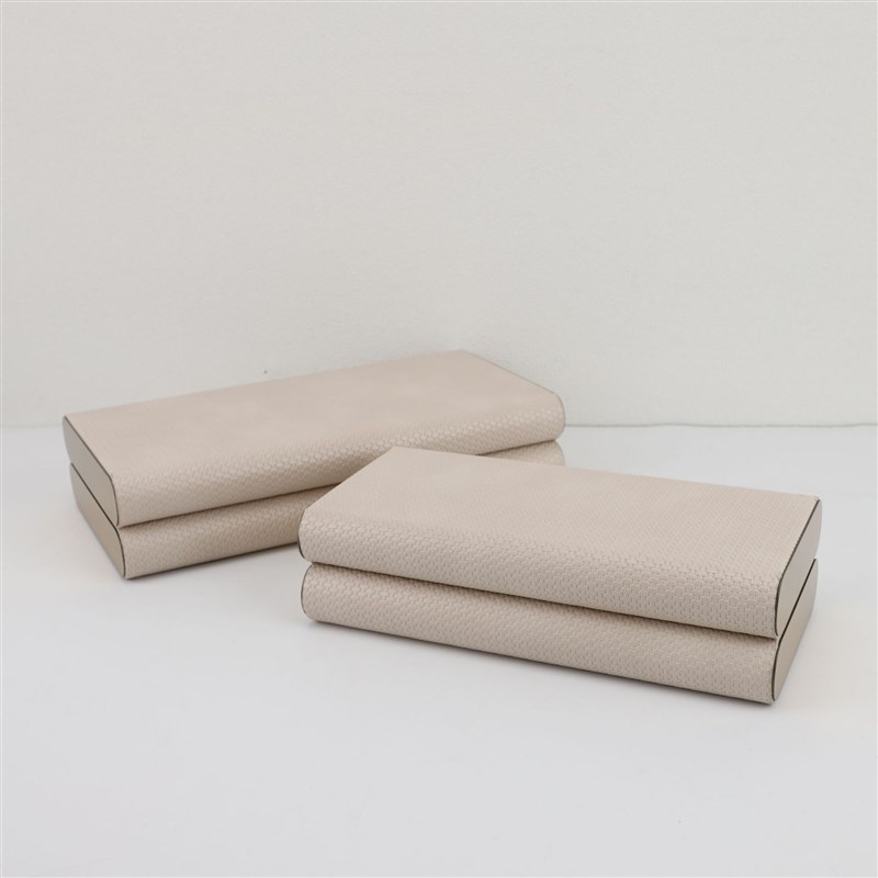 新中式皮革金属边收纳盒样板房电视柜书房客厅家居卧室饰品摆件