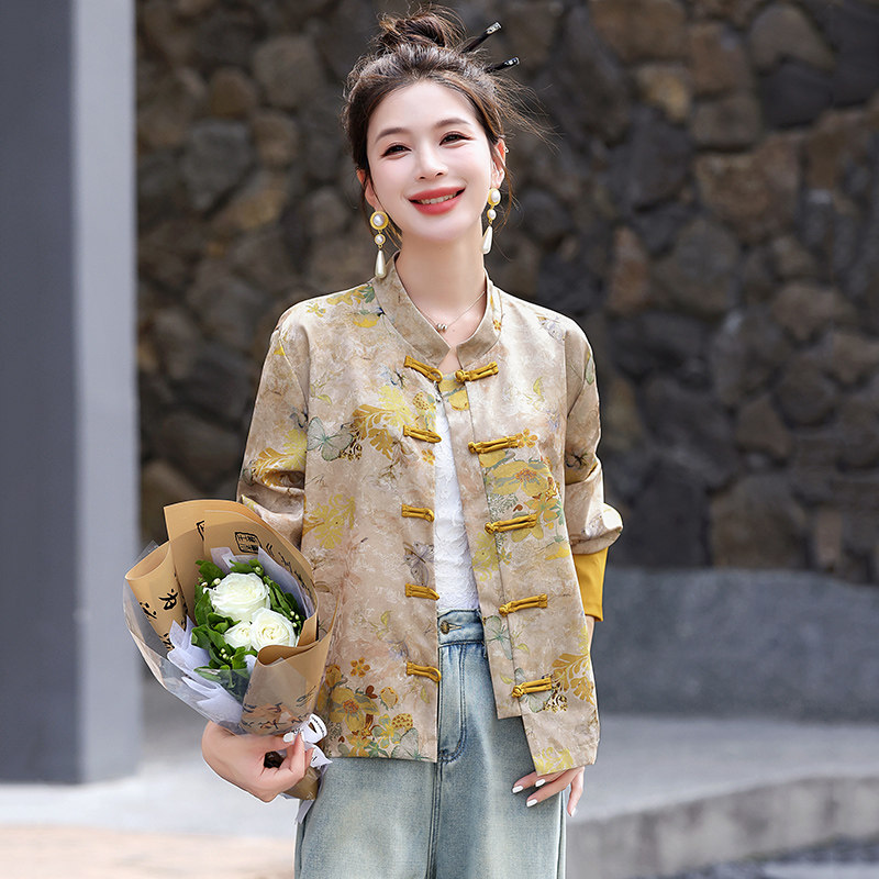 新中式国风减龄超火唐装外套女2025春夏新款爆款盘扣轻薄防晒上衣,女装/女士精品,短外套,淘宝优惠券,粉丝福利购,淘宝优惠卷