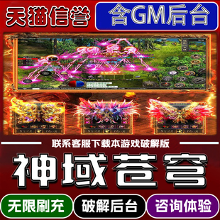 神域苍穹手游破译版内置GM后台无限元宝道具兑换码内部号辅助折扣礼包码脚本小程序内购邀请安卓ios苹 果
