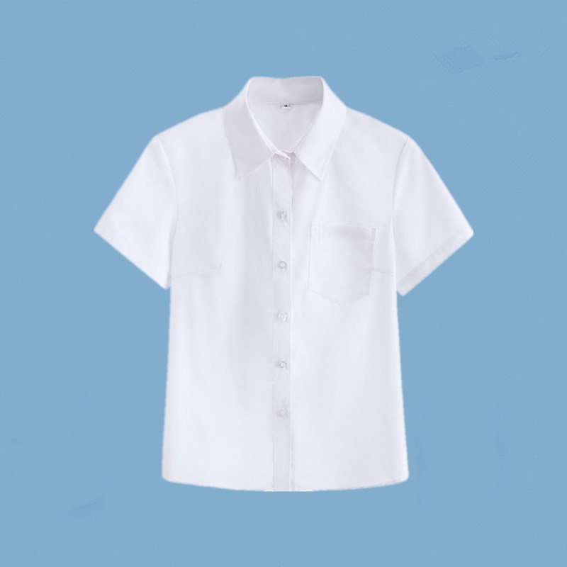 儿童白衬衫男童长袖春秋纯棉小学生校服女童白色衬衣男孩表演出服