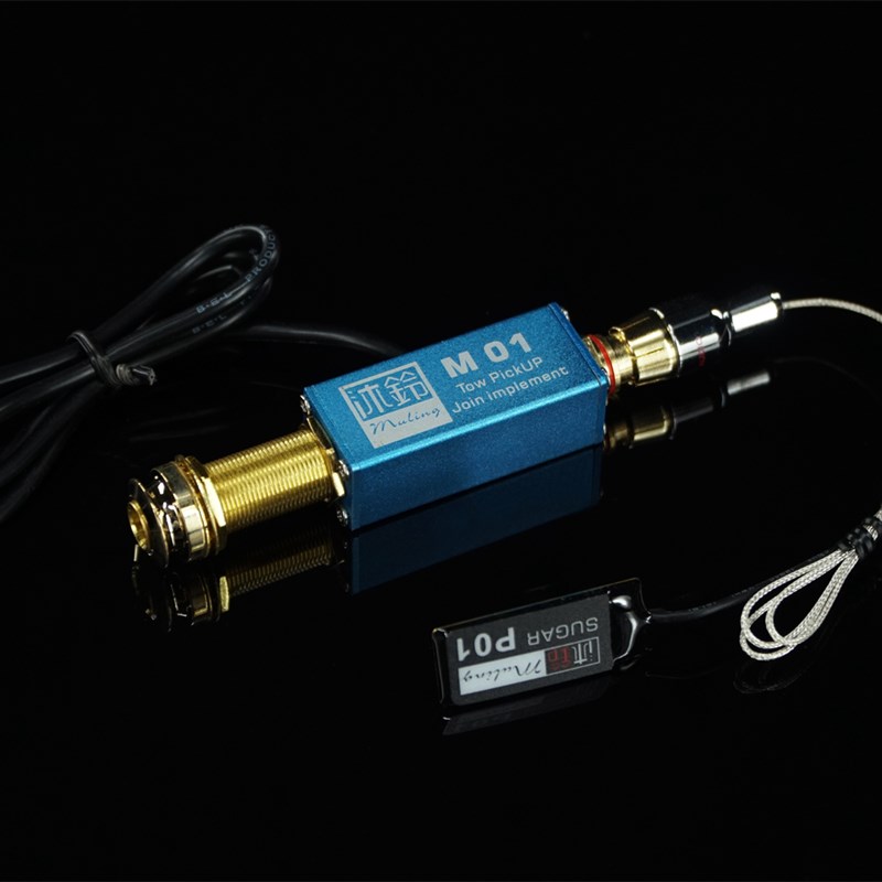 沐铃M01民谣木吉他拾音器贴片拾音器搭配老齐舒特勒AG6有3.5升级