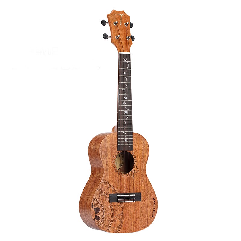 白熊音乐TOM向日葵桃花心木单板尤克里里23寸小吉他乌克丽丽26寸