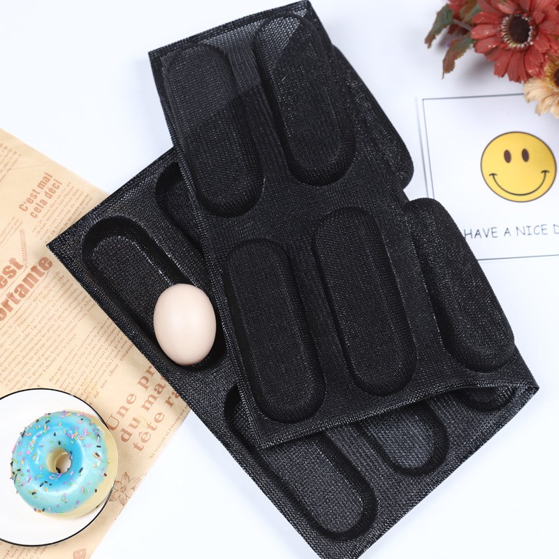 12连风味面包模具40*30*2.2CM硅胶法棍面包格不沾透气商用赛百味