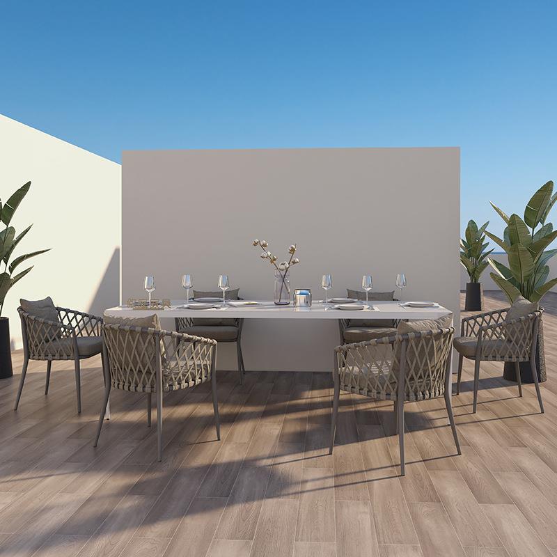 北欧户外休闲藤编餐桌椅阳台花园庭院藤椅咖啡厅桌椅藤制家具组合