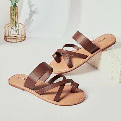 跨境Women's Wide Width Flat Sandals Flip Flop Slides Sandal