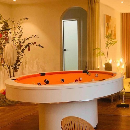 圆形台球桌个性桌球台多功能成人商用球桌美式黑八轰趴酒吧俱乐部