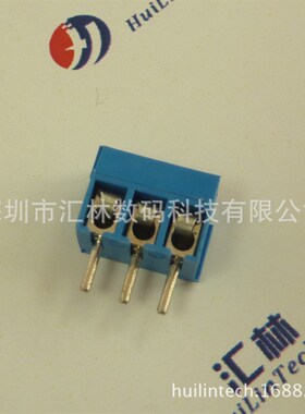 深圳汇林WF131-3.5mmPCB直插式带测试孔端子黑色/蓝色-固定式端子