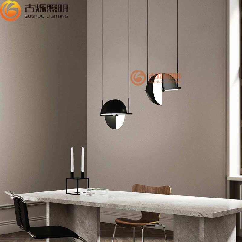 中山工厂工程吊灯餐厅吧台现代旋转圆球形奢华贝壳一字灯