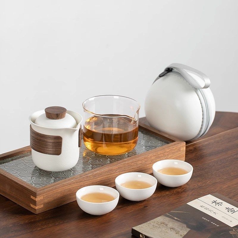 便携式旅行茶具小套装快客杯户外露营功夫泡茶壶商务活动礼品LOGO