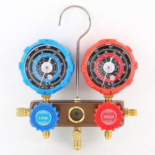 汽车空调加氟表 R134a冷媒雪种压力表双表阀空调加氟加液工具套装