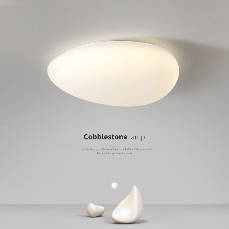 现代简约创意极简家用阳台过道灯鹅卵石造型衣帽间卧室书房吸顶灯