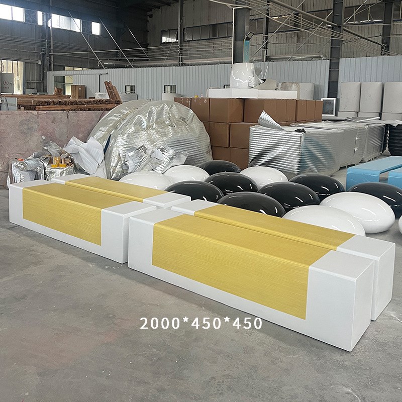 商场座椅组合玻璃钢休闲椅户外步行街休息凳子座椅公园防腐木长椅