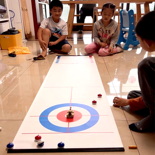 桌面游戏冰壶球团建游戏工具亲子互动玩具儿童桌游桌上保龄沙壶球