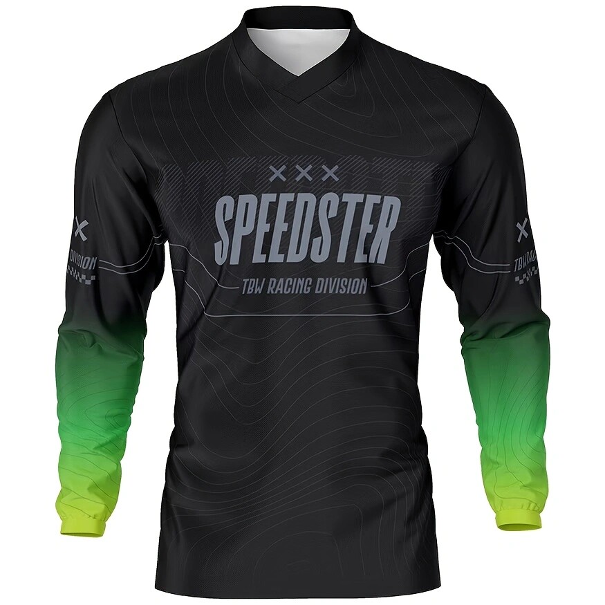 SPEED新款越野速降服长袖速干透气机车服男款山地车摩托车户外