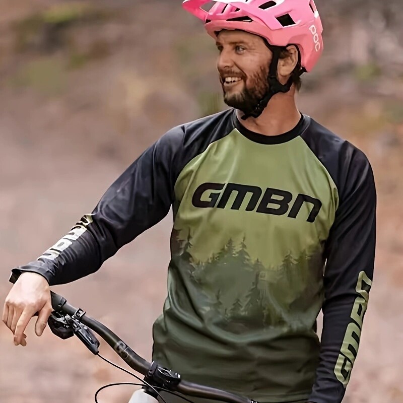 GmBn新款越野速降服服长袖速干透气机车服男女款山地车摩托车户外