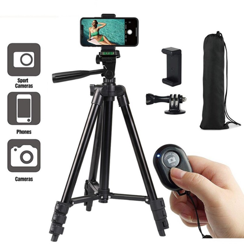 厂家3120/3130高品质铝合金三脚架gopro运动相机手机单反直播支架